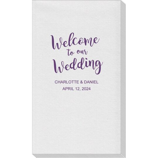 Welcome to our Wedding Linen Like Guest Towels